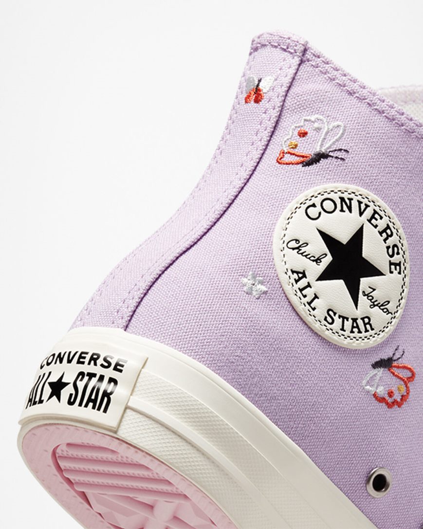 Dámské Boty Vysoké Converse Chuck Taylor All Star Butterfly Wings Fialové Černé | CZ ZUBW42